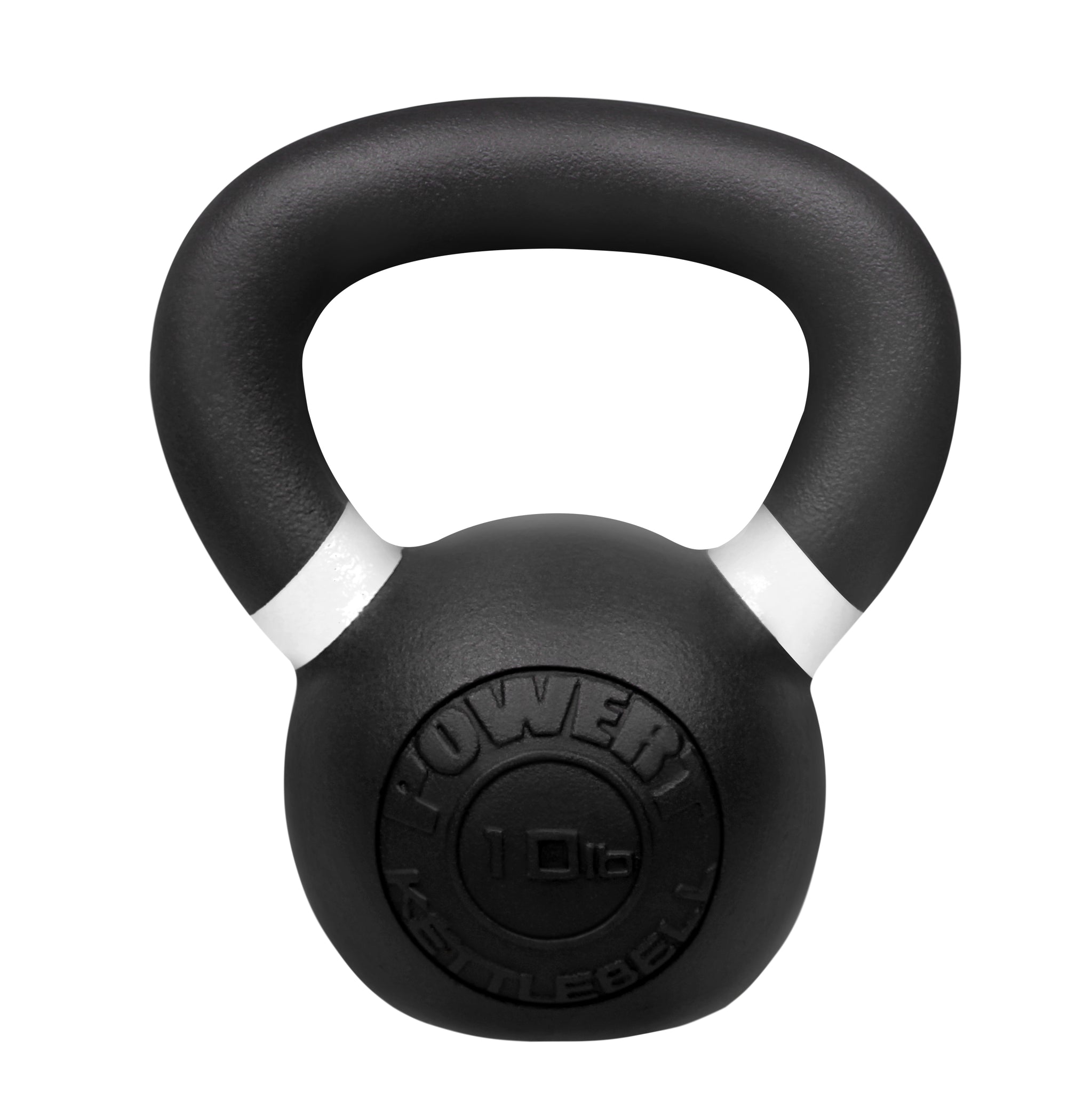 POWERT Cast Iron Kettlebell| Premium Quality Powder Coated with Color Coded Ring 10/15/20/25/30/35/40/45/50 lbs-Single