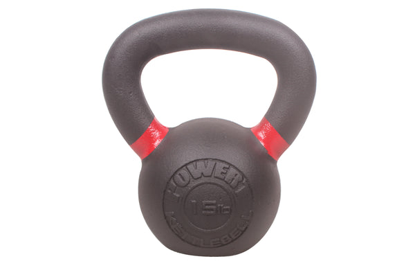 POWERT Cast Iron Kettlebell| Premium Quality Powder Coated with Color Coded Ring 10/15/20/25/30/35/40/45/50 lbs-Single