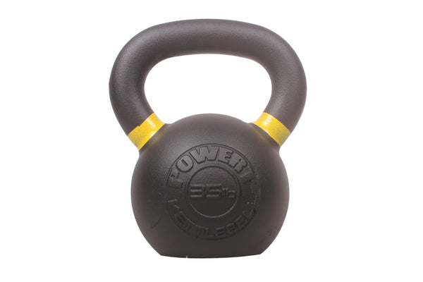 POWERT Cast Iron Kettlebell| Premium Quality Powder Coated with Color Coded Ring 10/15/20/25/30/35/40/45/50 lbs-Single