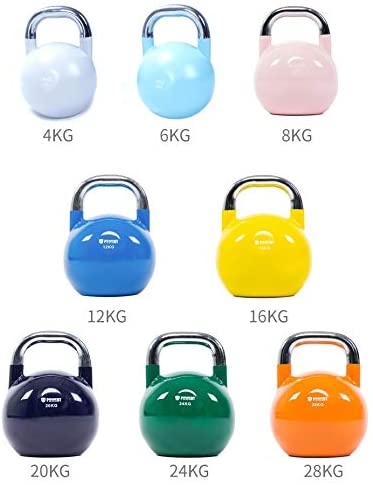 POWERT Competition Kettlebell|Premium Quality Coated Steel|Ergonomic Design|Great for Weight Lifting Workout & Core Strength Training& Muscle Building|Color Coded 10-50LB|Single