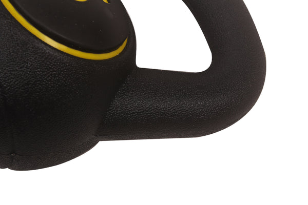 POWERT 3-Piece Kettlebell Weight Set of 5, 10, 15 lbs with Base Rack| HDPE Covered Ergonomic Wide Handle Design