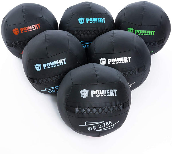 POWERT Wall Ball Weighted Ball for HIIT Workout, Cardio Fitness Exercise & Physical Therapy