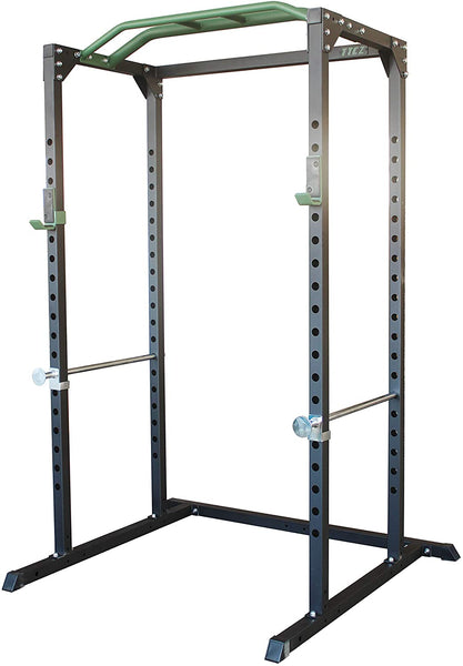 POWERT Power Rack Cage 2"x2" Gauge Heavy Duty for Barbell Crossfit & Weightlifting Training—1100 lbs Capacity