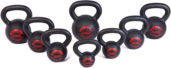 POWERT Cast Iron Kettlebell |Premium Quality Powder Coated|Ergonomic Design-Single Unit