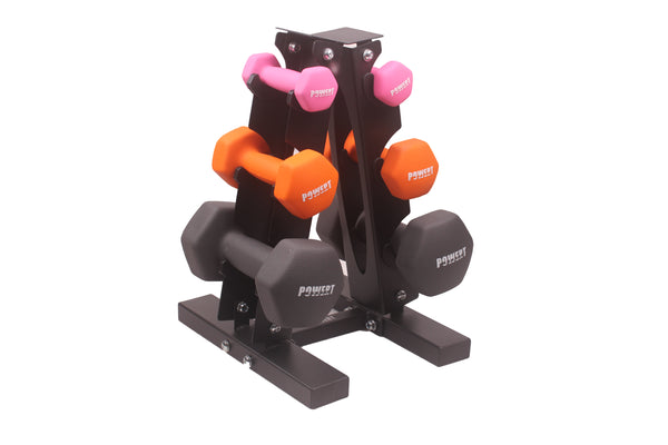 POWERT HEX Neoprene Dumbbell |Coated Colorful Hand Weights in Pair